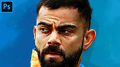 Virat kohli - digital painting | oil painting | portrait amazing drawings art artrack best drawings best of shivu artrack illustration kohli painting virat virat kohli