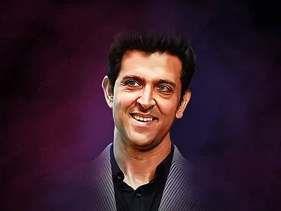 Hrithik Roshan - digital painting | oil painting | portrait actor amazing drawings art artrack best drawings best of shivu artrack hrithik illustration roshan