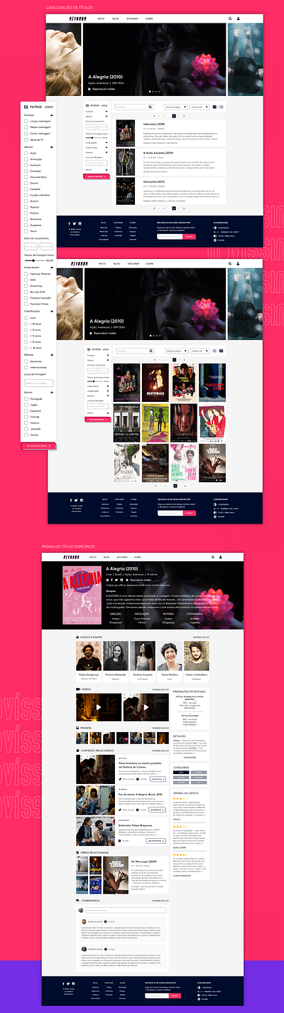 PLATAFORMA REVOADA brazil cinema design ui ux web