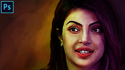 Priyanka Chopra - digital painting | oil painting | portrait | P amazing drawings art artrack best drawings chopra digital painting illustration oil painting priyanka priyanka chopra