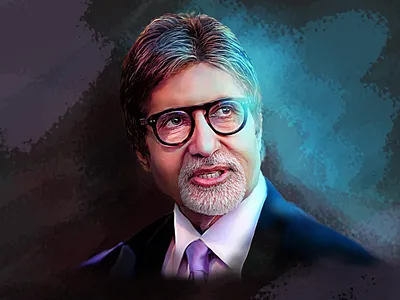 Amitabh Bachchan - digital painting | oil painting | portrait amazing drawings amitab amitab bachan art artrack best of shivu artrack digital painting digitalart illustration painting