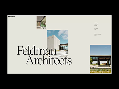 Feldman Architects CA architecture architecture brand architecture website branding editorial editorial layout editorial website grid design landing page layout logo minimal minimal website typography ui web design