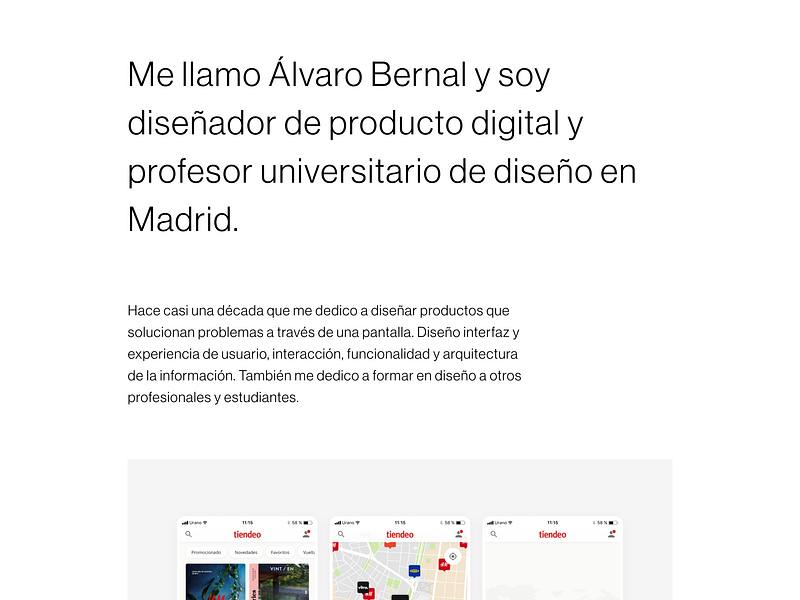 Personal portfolio 2021 madrid personal web portfolio portfolio site product design spain spanish squarespace web web design