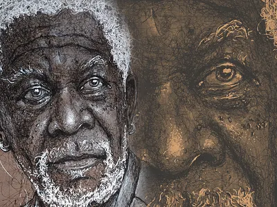 Morgan Freeman - Portrait | Drawing | Pen drawing | How to Draw 3d drawing amazing drawings art artrack best drawings illustration morgan freeman painting