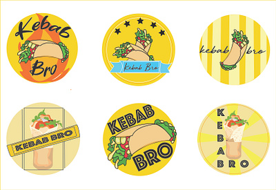 "Kebab Bro" Re-design Logo design flat illustration logo vector