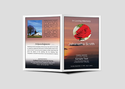 Funeral Program Bi Fold Brochure Design Template design free free mockup new premium psd psd mockup