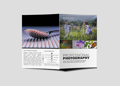 Photographer Agency Bi Fold Brochure Design Template design free free mockup new premium psd psd mockup