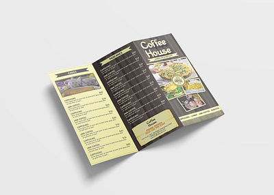 Hot Coffee Shop Menu Tri Fold Brochure Design Template design free free mockup new premium psd psd mockup
