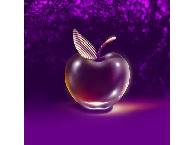 Glass Apple apple design drawing glass apple glasses illustration ipadproart logo procreate procreate app procreate art procreate tutorial realism realistic