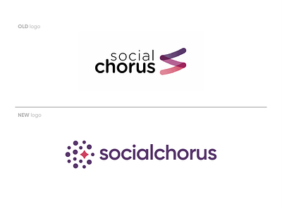 SocialChorus new logo app app icon app logo before and after branding chorus communication logo logodesign new logo old logo rebranding social software software company logo startup symbol