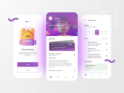 Student Handbook Apps 3d ilustration branding colorful figmadesign minimalist simple trending ui ux