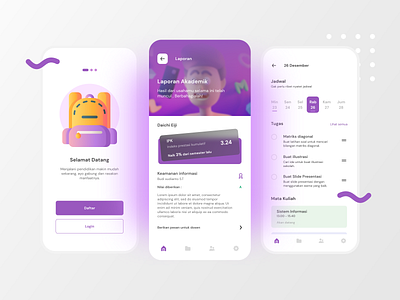 Student Handbook Apps 3d ilustration branding colorful figmadesign minimalist simple trending ui ux