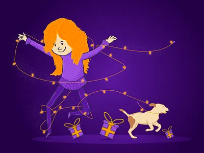 Decorating for Christmas with some extra help affinity affinitydesigner affinityphoto character character design christmasfun christmaslights design digital illustration doggie holydays illustration pencildog