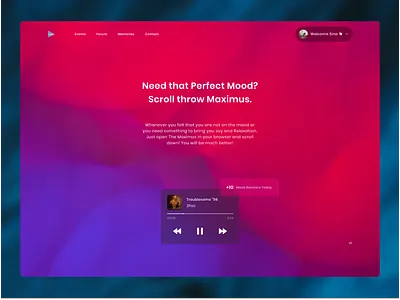 Maximus - Version 1 balance color feeling figma good interface ios minimal mobile modern music pattern perfect photoshop scroll sence texture ui uiux