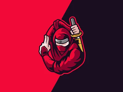 ninja animal beard brand branding character design identity illustration logo mascot