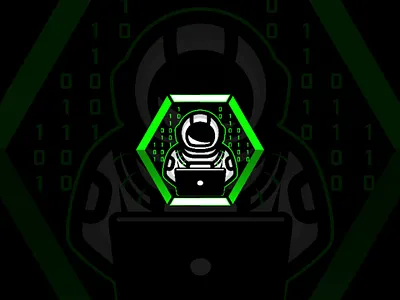 Astronaut Code coding games mascot programming software space vector