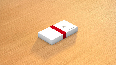 Apple Gift Wrap 3d apple apple store cinema 4d gift box gift wrap illustration iphone box present red ribbon
