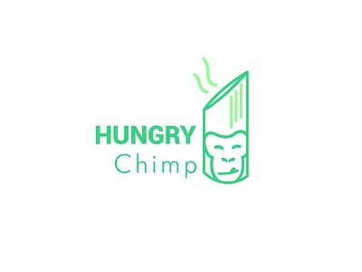 hungry chimps flat graphic design icon illustrator logo minimal