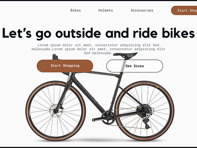 "Fixie" Bike Retail Desktop Home Page_Study branding composition design dribbble product design course graphic design home page jesse showalter layout typography ux website