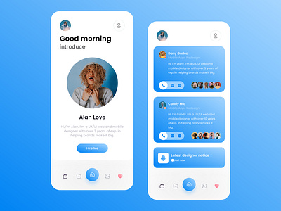 Designer dating app app blog design colorful design illustration typography ui ux vector 视觉艺术