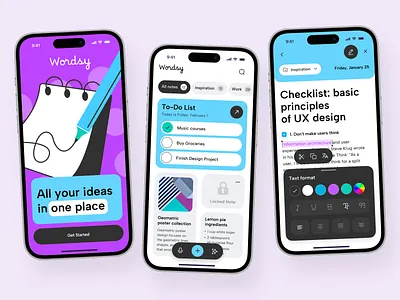 Mobile Note-Taking App app app design app interface application ui mobile mobile app design mobile app ui mobile ui modern ui notes app popular ui ui design ui ux ui ux design web design inspiration