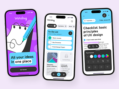 Mobile Note-Taking App app app design app interface application ui mobile mobile app design mobile app ui mobile ui modern ui notes app popular ui ui design ui ux ui ux design