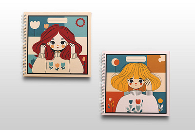 Notebook cover illustration graphic design illustration