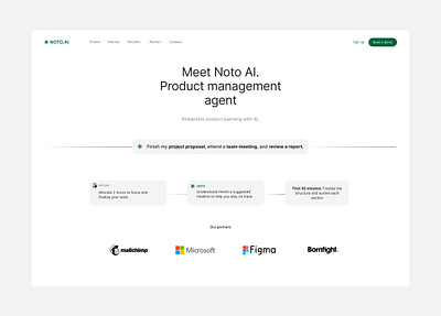 Noto AI - SaaS landing page design landing page saas userexperience ux