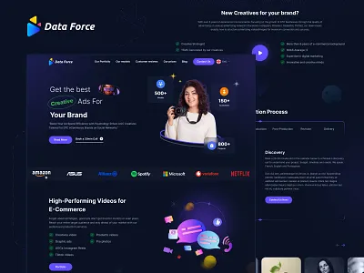 Video Creator Website Design creator design figma uiux video webdesign