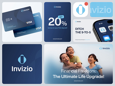 Invizio - Invesment Branding animate b2b banking brand branding card finance fintech investment logo logotype modern money payment saas startup transaction visual identity wallet wealth