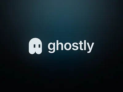 Ghostly – Logo Design branding casper circle dark design ellipse flat geometric geometry ghost halloween logo minimal minimalism minimalist oval shapes