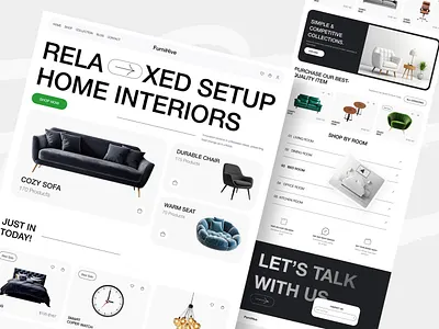 Furniture Website UI UX Design ecommerce website ui furniture ui furniture website interior shop online shop ui ui ux design web user interface website design website landing page website ui website ui ux