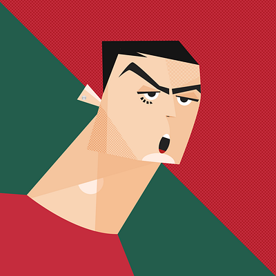 CR7 colours design football graphic design illustration illustrator ronaldo shapes vector