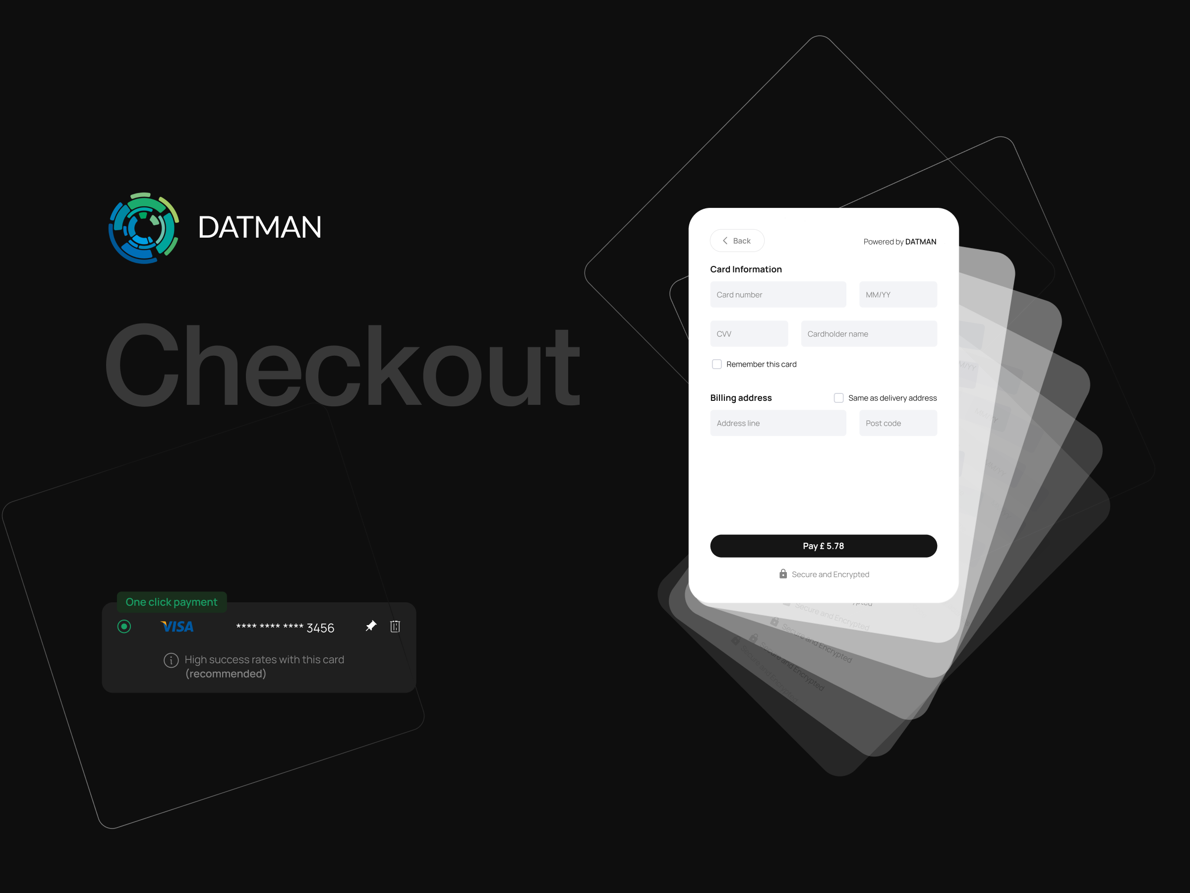 Checkout page case study - Datman checkout payment ui user interface ux