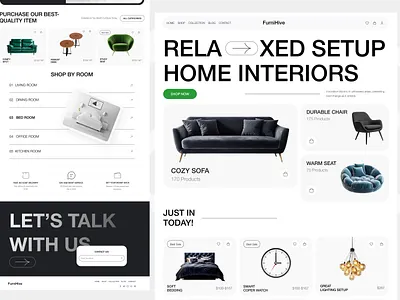 Furniture Shop UI UX Design ecommerce shop ui furniture shop ui furniture website ui ui ux ui ux design user interface web landing page website design website ui ux