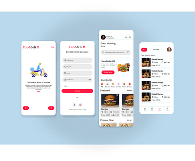 Food Delivery App in Figma! branding design fi figma graphic design logo typography ui ux