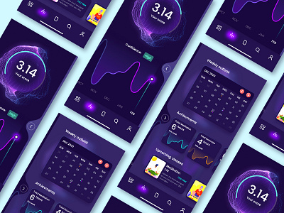 Mental Health & Fitness Tracker app design figma uidesign user experience user interface design uxdesign