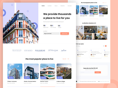 Home Sales Landing Page | Web Design aplikasi app design architecture building clean home home page house inspiration landing page orange sales page travel typography ui uidesign webdesign website website concept website design