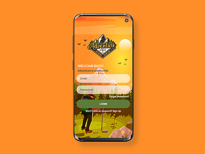 adventure app Login Screen design designing ui ui ux ui design uidesign uiux uiux design uiux designer uiuxdesign uiuxdesigner ux