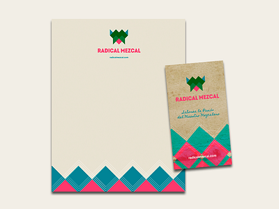 Radical Mezcal Stationary brand branding design logo