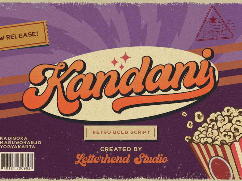 Kandani - Retro Bold Script dance font freebies