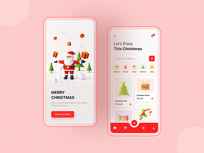 Christmas Gift Shop Apps 2020 trend 3d illustration app ui christmas christmas app christmas card clean ui colorful dashboard ui ecommerce app ecommerce shop gift shop app grocery app header exploration landing page design mobile app mobile ui popular shot shoes app ui ux