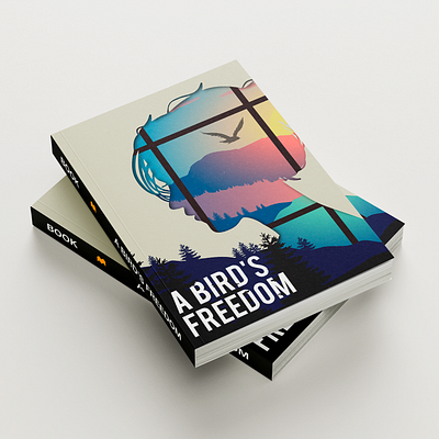 A Bird's Freedom bird illustration book book art book cover book cover design book design book illustration illustraion landscape landscape illustration vector art