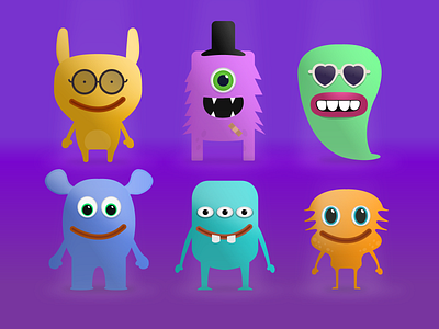 Monster Tamagotchi App - Monsters app applewatch character characters children colorful design digital fun game illustration ios kid kids monsters smart smartwatch watch