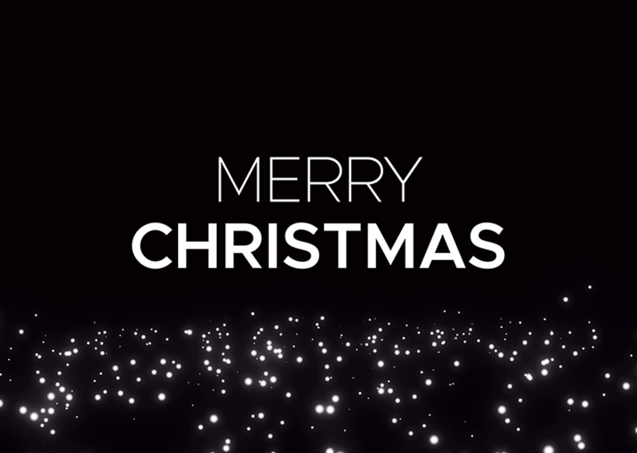 Merry Christmas animation black bounce celebration christmas december design graphic greeting holidays merry merry xmas modern motion particles snow text xmas
