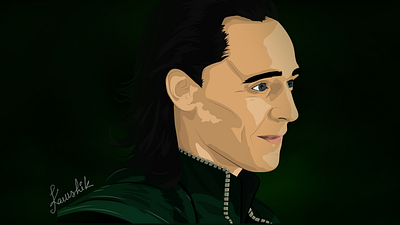 Loki Vector Portrait adobe illustrator adobe photoshop artist design god graphic hiddleston laufeyson loki marvel mischief portrait portrait illustration tom vector vector art vector illustration vectorart