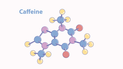 Caffeine molecule caffeine vector