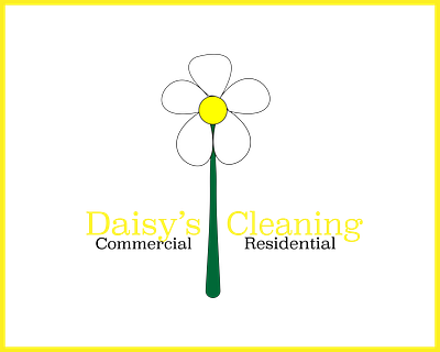 Daisy s cleaning illustration logo typography vector