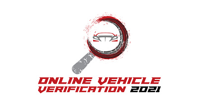 Online vehicle verification brand identity branding design flat logo minimal mockup vector