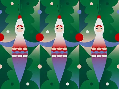 Christmas dance christmas christmas party christmas2020 christmastree design gradient illustration illustrator vector vintage christmas